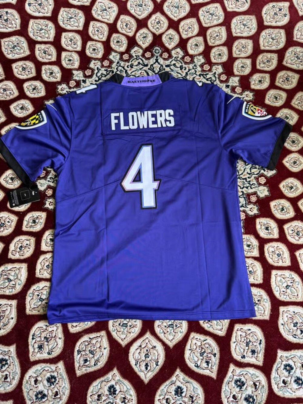 Zay Flowers Purple Jersey Stitched Vapor